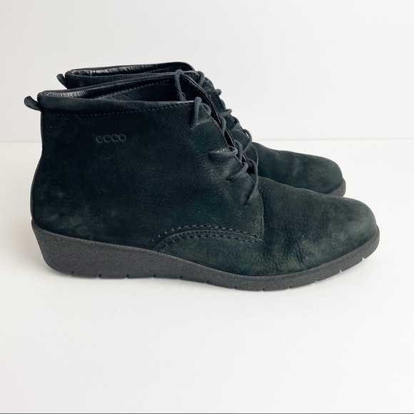 Ecco Shoes - Ecco Suede Wedge Ankle Boots Shoes